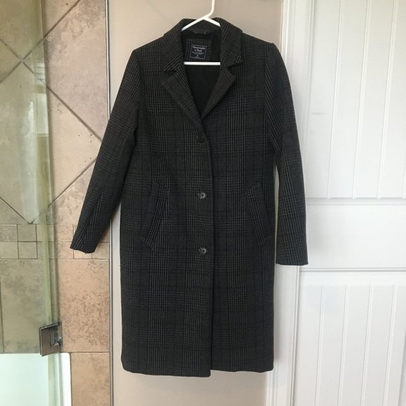 Abercrombie & Fitch Wool-Blend Dad Coat (LIKE NEW) - Picture 2 of 6